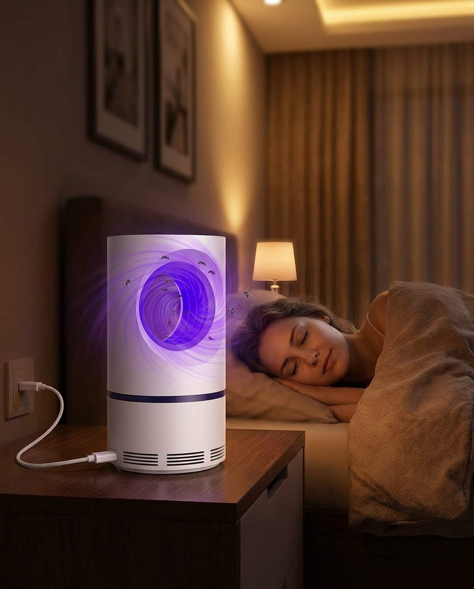 Person sleeping peacefully next to LumaGuard